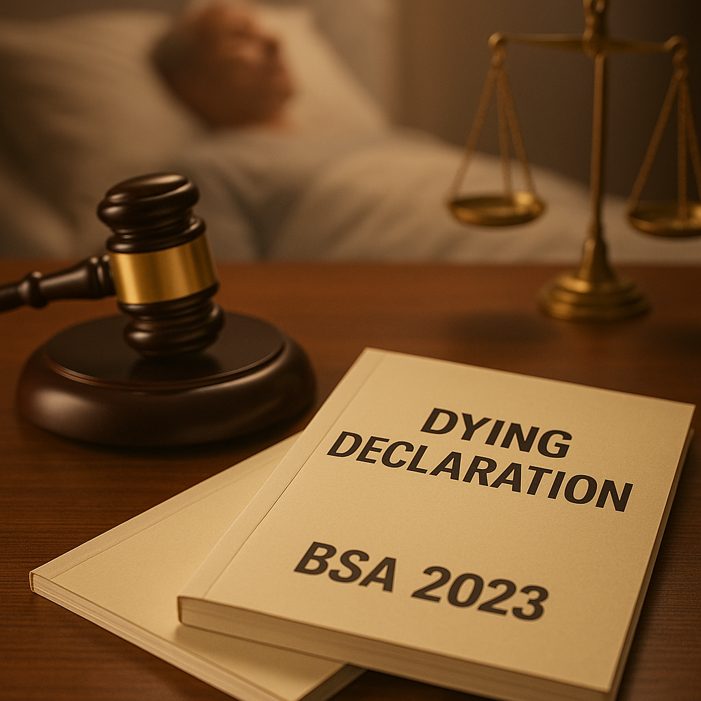 Illustration of a Dying Declaration being recorded under BSA 2023 – Lexplain.in