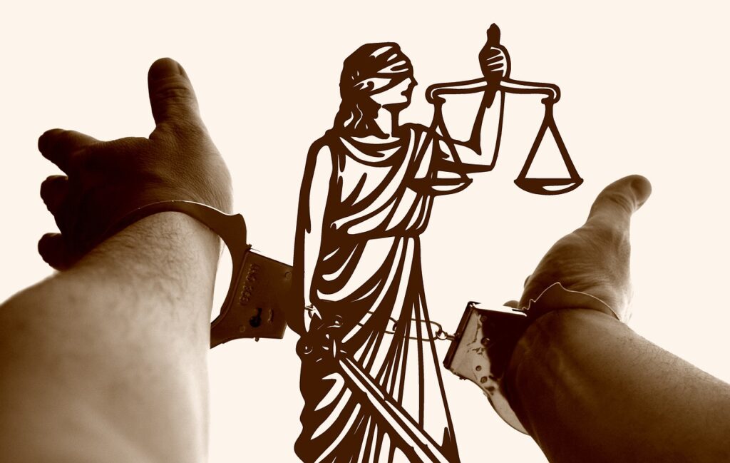 justice lady and criminal