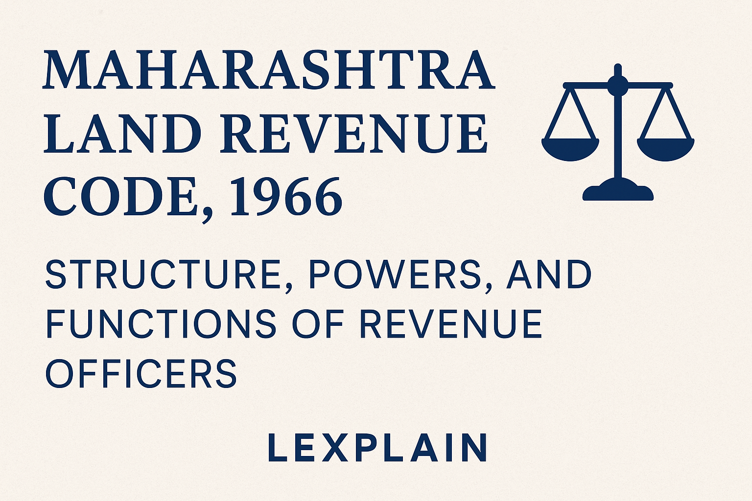Map of Maharashtra showing administrative divisions and the hierarchy of revenue officers under maharashtra land revenue code 1966